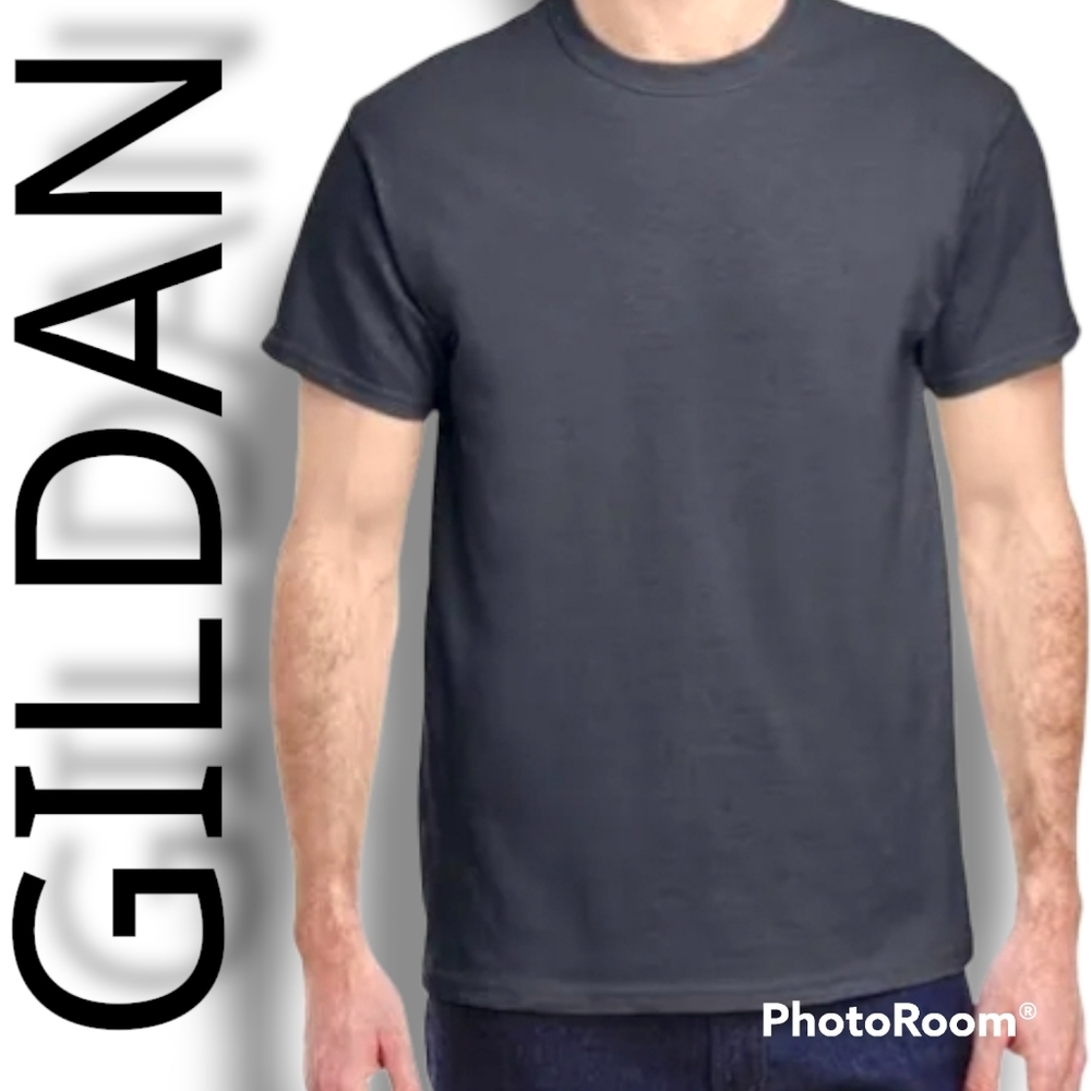 3/$15-Mens Gildan Steel Blue T-Shirt BNWOT